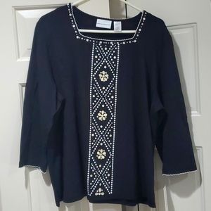 🖤🤍NWT🖤🤍 Alfred Dunner🖤🤍 top size XL🖤🤍